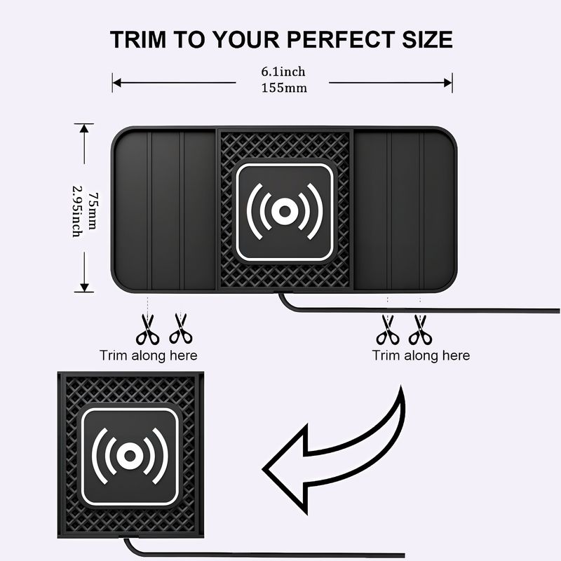 Modified Anti-Slip Mat Pad Car Wireless Charger Mobile Phone Flash Charging Foreign Trade Cross-Border Intelligent_autovado.com