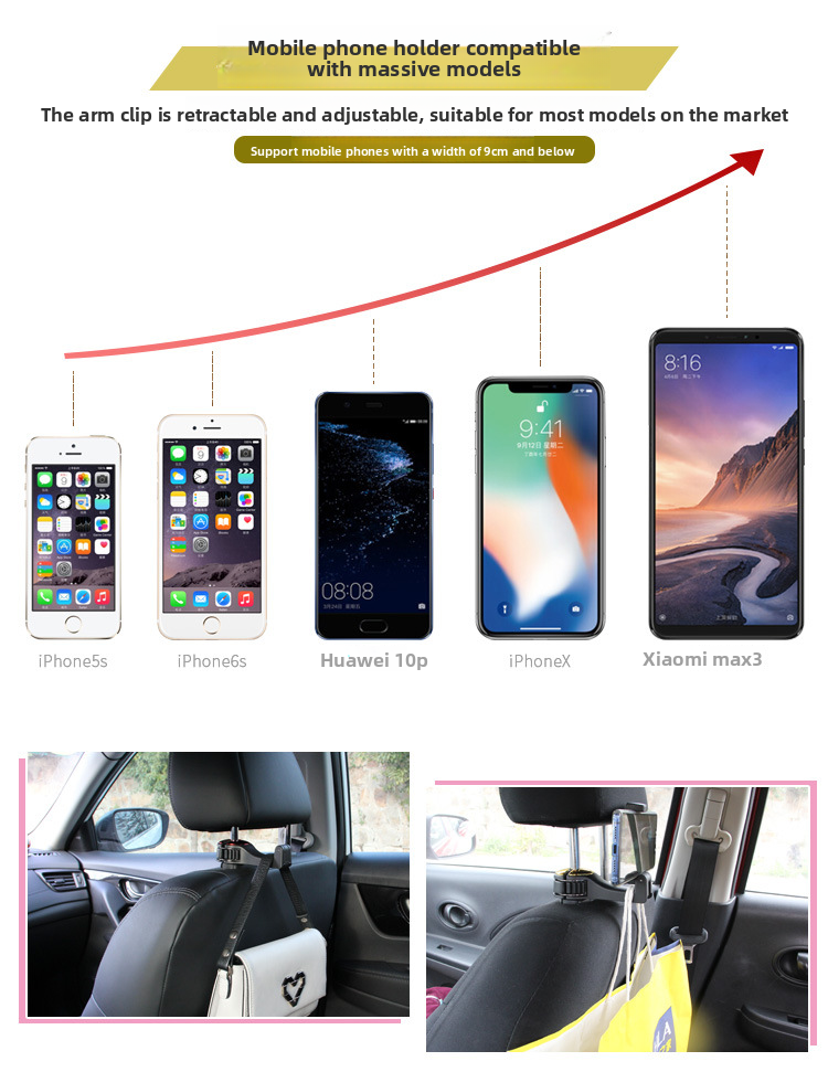 Flash G02 Bracket Phone Holder Locking Hook Personalized Car Creative In-Car Automotive Accessories_autovado.com