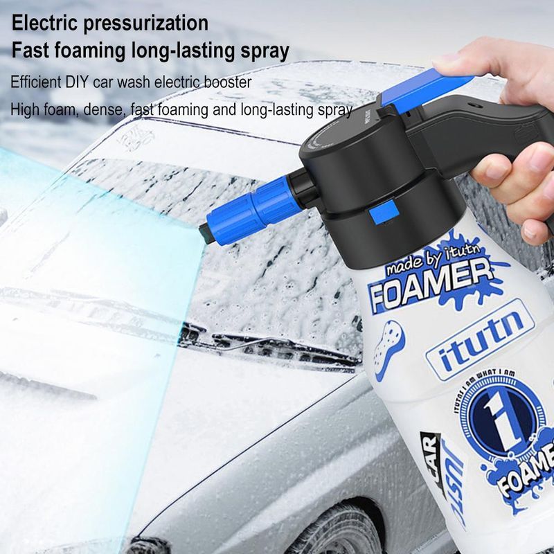 Electric Foam Wireless Charging Special High-pressure Pa Pot Fan Shaped Watering Can Gardening Tool For Car Washing_autovado.com