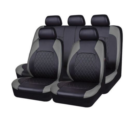 Car seat cover single line quilted bracket leather pu leather_autovado.com