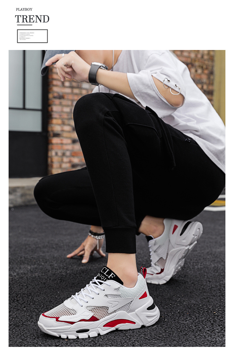 2024 summer mesh shoes men's shoes breathable hollow mesh small size young men's casual sports shoes running shoes_autovado.com