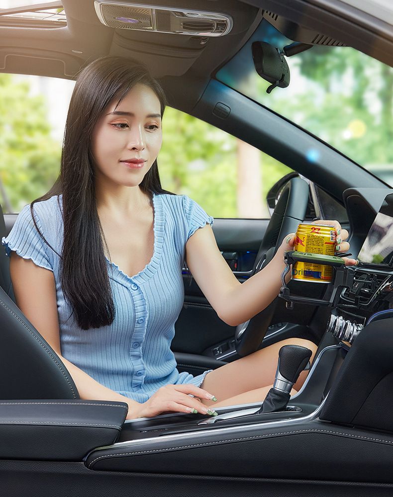 Car water cup holder car air conditioning outlet beverage holder milk tea cup holder ashtray fixing bracket with Hook_autovado.com