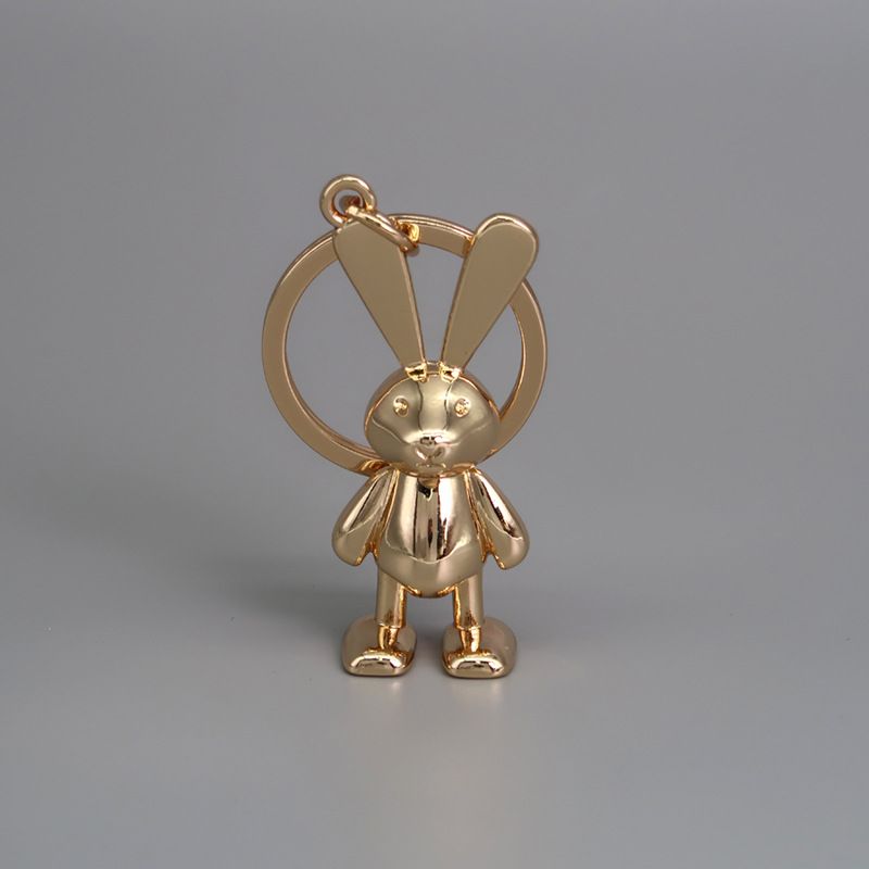 Metal Rabbit Keychain Car Keychain Couple Pendant Mobile Phone Rabbit Year Exclusive Bag Pendant_autovado.com